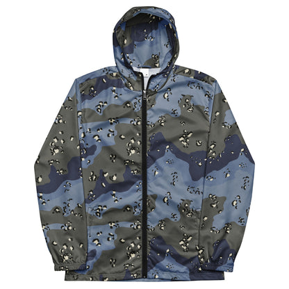 Saudi Arabian Chocolate Chip Security Forces Desert Urban Blue CAMO Men’s windbreaker - Mens Windbreaker