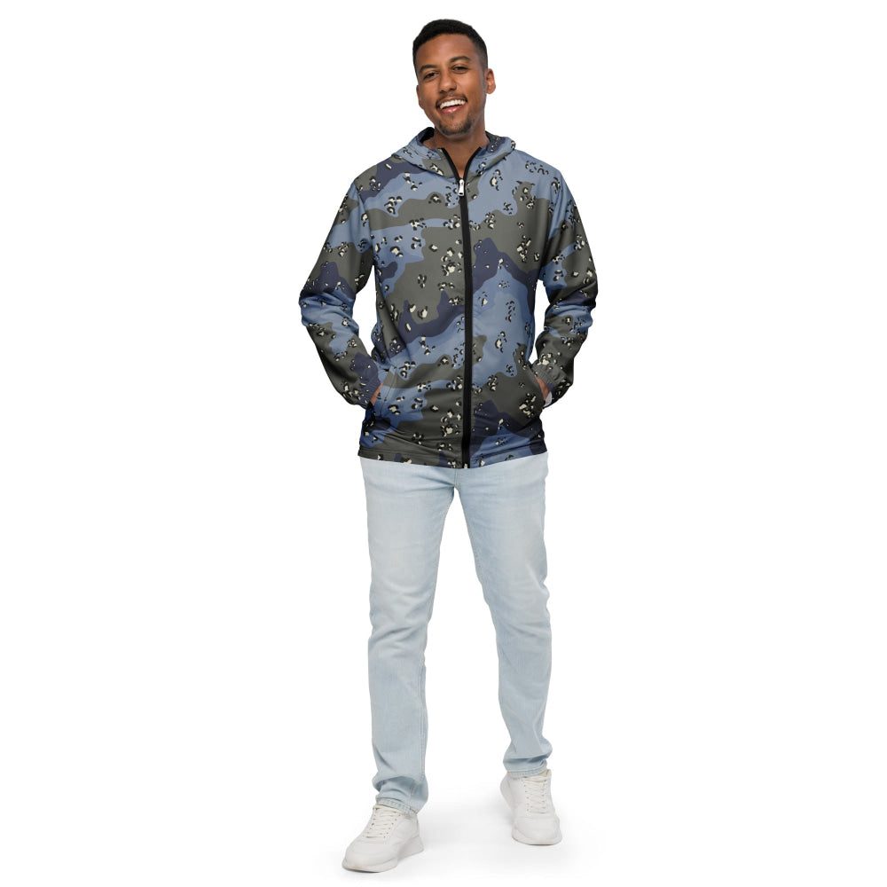 Saudi Arabian Chocolate Chip Security Forces Desert Urban Blue CAMO Men’s windbreaker - Mens Windbreaker