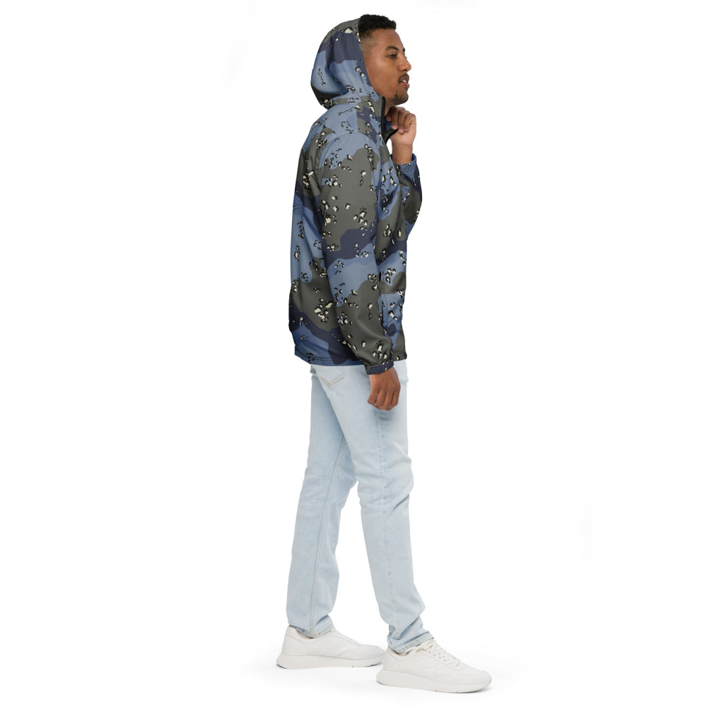 Saudi Arabian Chocolate Chip Security Forces Desert Urban Blue CAMO Men’s windbreaker - Mens Windbreaker