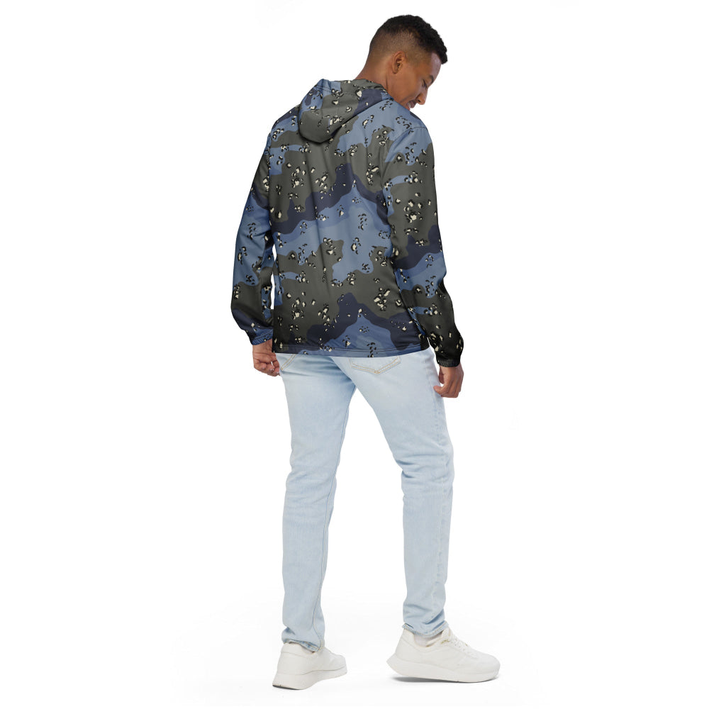 Saudi Arabian Chocolate Chip Security Forces Desert Urban Blue CAMO Men’s windbreaker - Mens Windbreaker