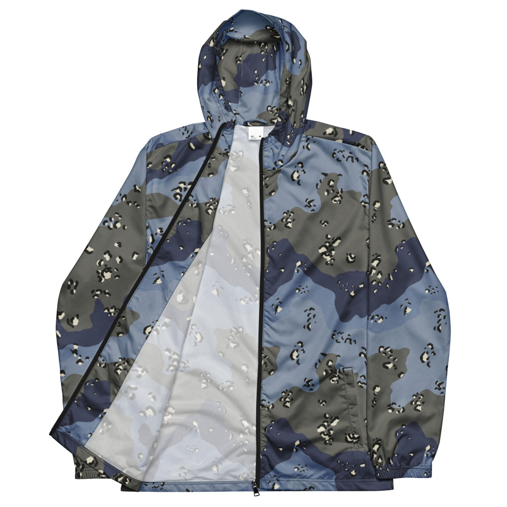 Saudi Arabian Chocolate Chip Security Forces Desert Urban Blue CAMO Men’s windbreaker - Mens Windbreaker