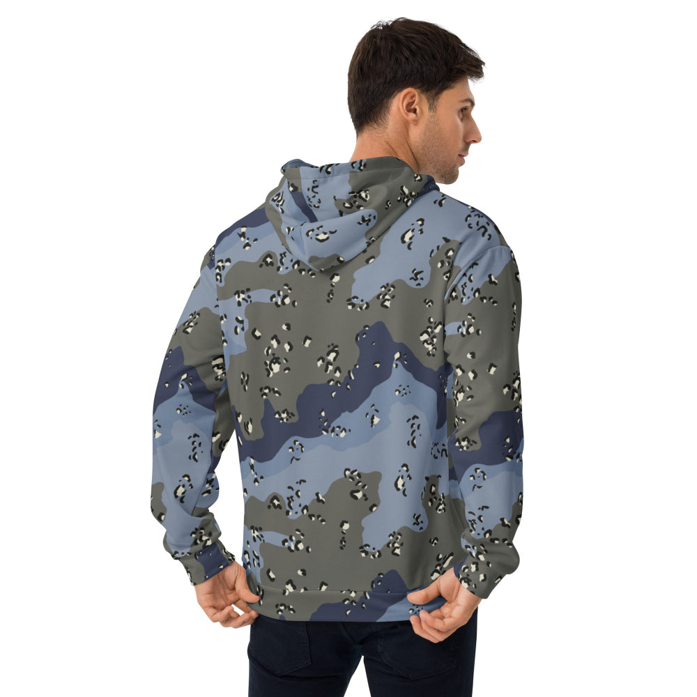 Saudi Arabian Chocolate Chip Security Forces Desert Urban Blue CAMO Unisex Hoodie