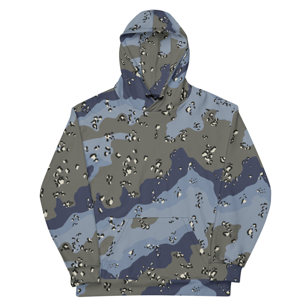 Saudi Arabian Chocolate Chip Security Forces Desert Urban Blue CAMO Unisex Hoodie