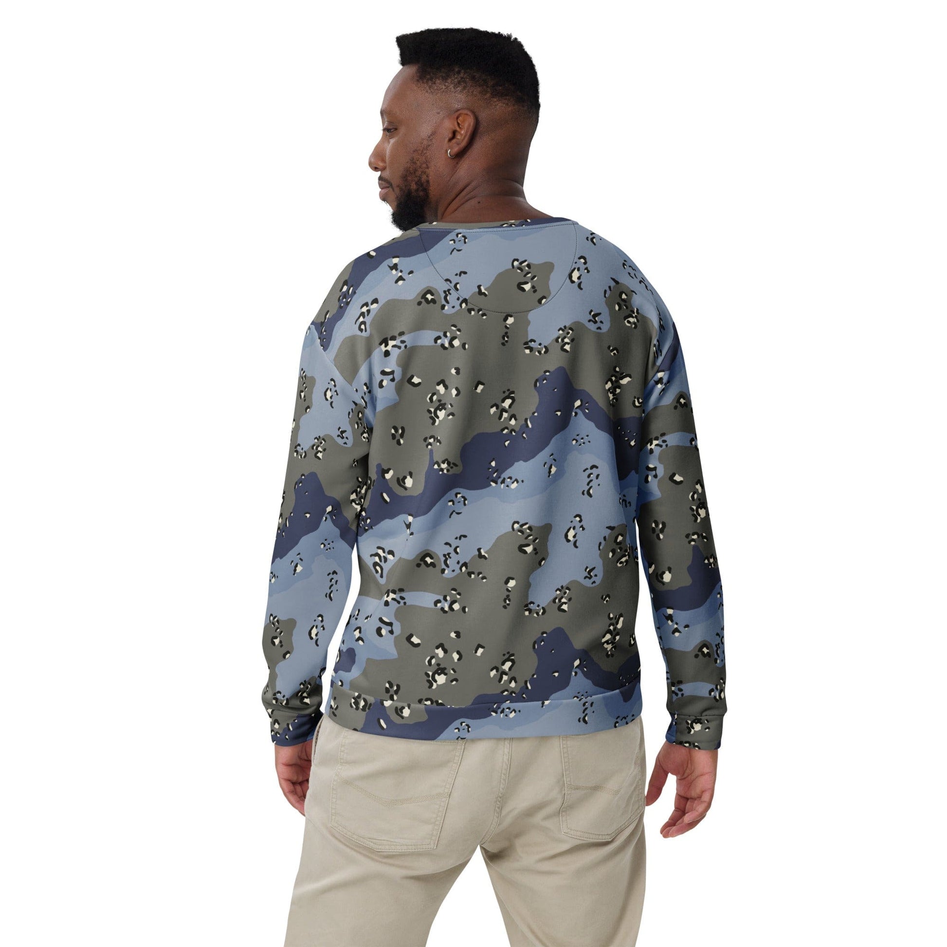 Saudi Arabian Chocolate Chip Security Forces Desert Urban Blue CAMO Unisex Sweatshirt