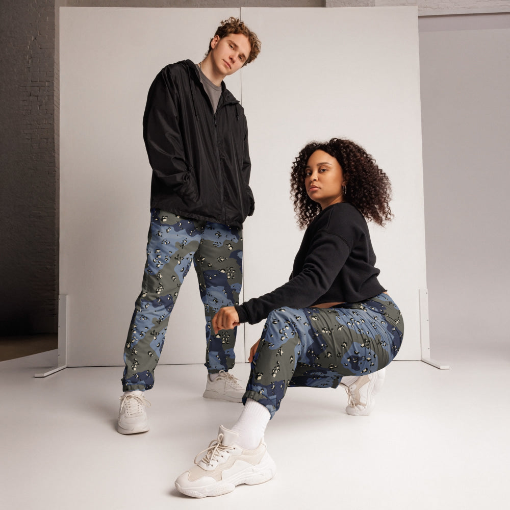 Saudi Arabian Chocolate Chip Security Forces Desert Urban Blue CAMO Unisex track pants - Track Pants