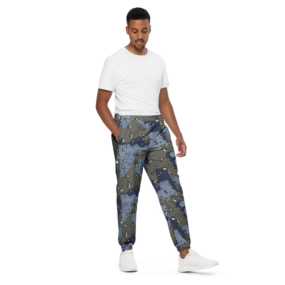 Saudi Arabian Chocolate Chip Security Forces Desert Urban Blue CAMO Unisex track pants - Track Pants