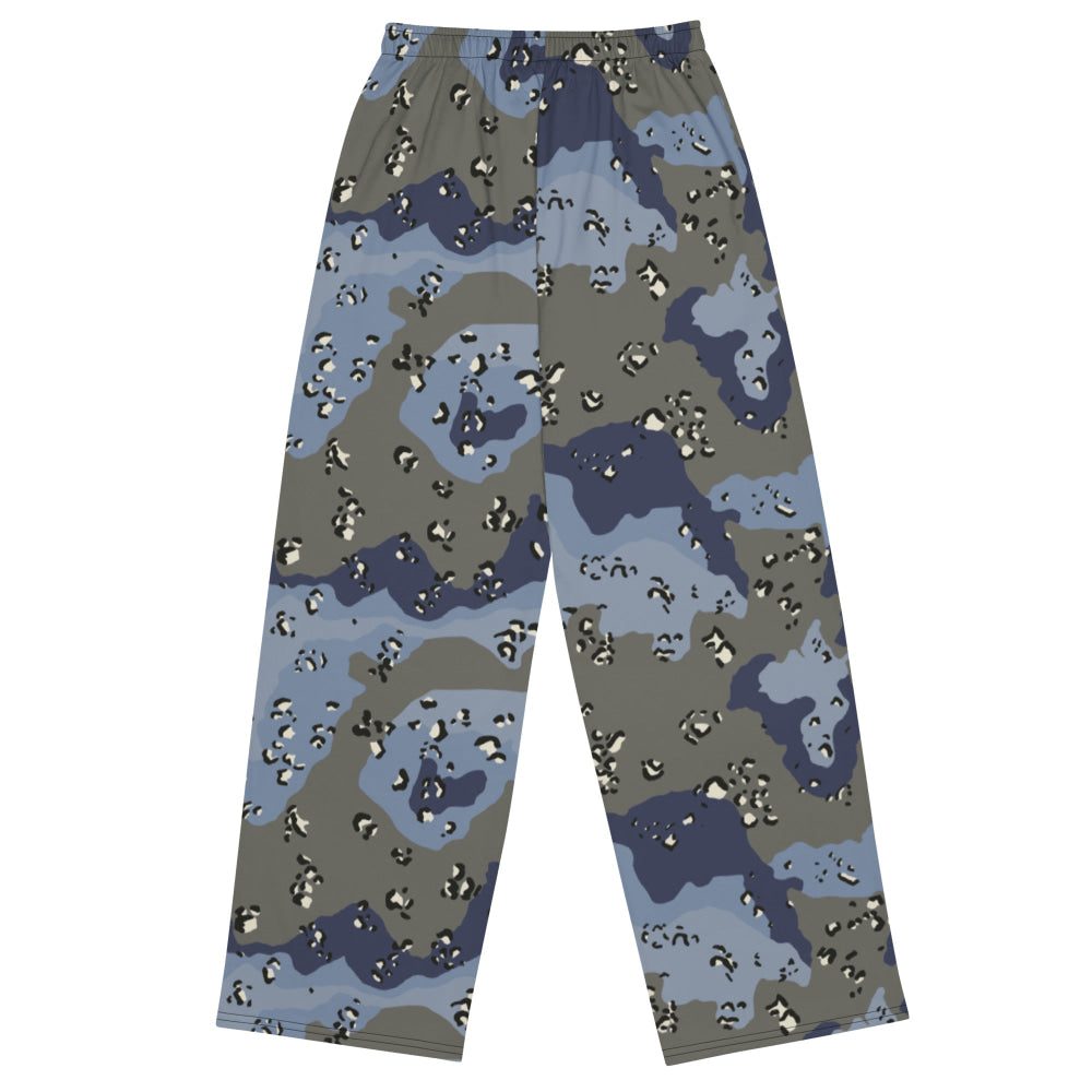 Saudi Arabian Chocolate Chip Security Forces Desert Urban Blue CAMO unisex wide-leg pants - Unisex Wide-Leg Pants