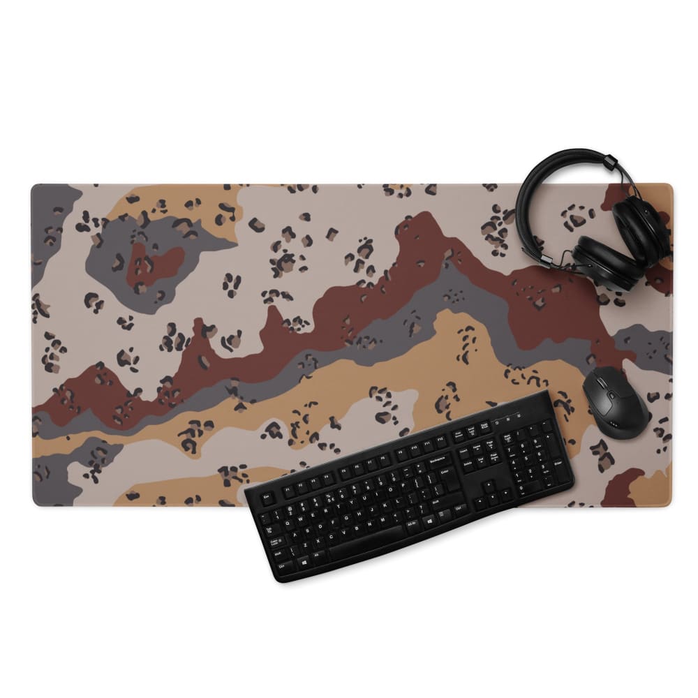 Saudi Arabian Chocolate Chip Special Security Forces Desert CAMO Gaming mouse pad - 36″×18″ - Gaming mouse pad