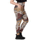 Saudi Arabian Chocolate Chip Special Security Forces Desert CAMO Leggings with pockets - Womens