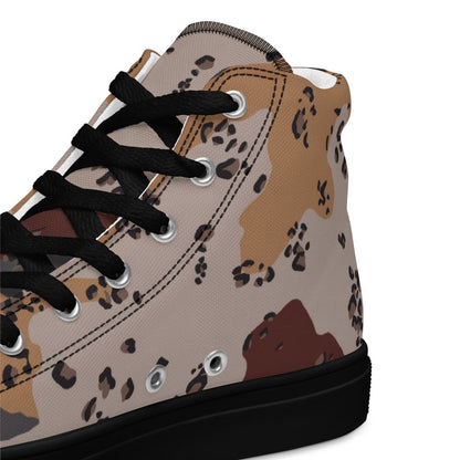 Saudi Arabian Chocolate Chip Special Security Forces Desert CAMO Men’s high top canvas shoes - Mens high top canvas shoes
