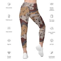 Saudi Arabian Chocolate Chip Special Security Forces Desert CAMO Women’s Leggings with pockets - Womens Leggings with pockets