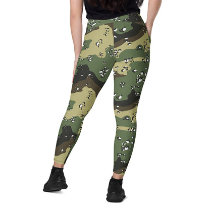 Saudi Arabian Chocolate Chip Special Security Forces Temperate CAMO Leggings with pockets - Womens With Pockets