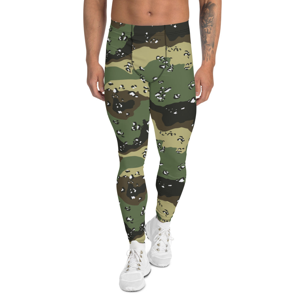 Saudi Arabian Chocolate Chip Special Security Forces Temperate CAMO Men’s Leggings - XS - Mens