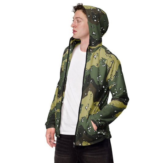 Saudi Arabian Chocolate Chip Special Security Forces Temperate CAMO Men’s windbreaker - XS - Mens Windbreaker