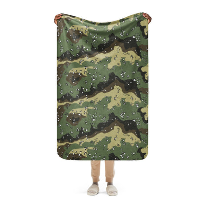 Saudi Arabian Chocolate Chip Special Security Forces Temperate CAMO Sherpa blanket - 37″×57″ - Sherpa blanket