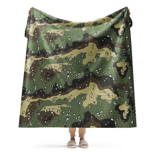 Saudi Arabian Chocolate Chip Special Security Forces Temperate CAMO Sherpa blanket - 60″×80″ - Blanket