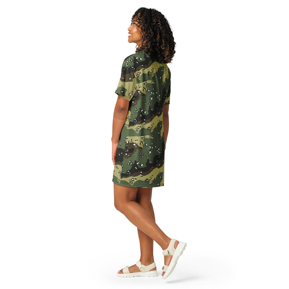 Saudi Arabian Chocolate Chip Special Security Forces Temperate CAMO T-shirt dress - Womens T-Shirt Dress