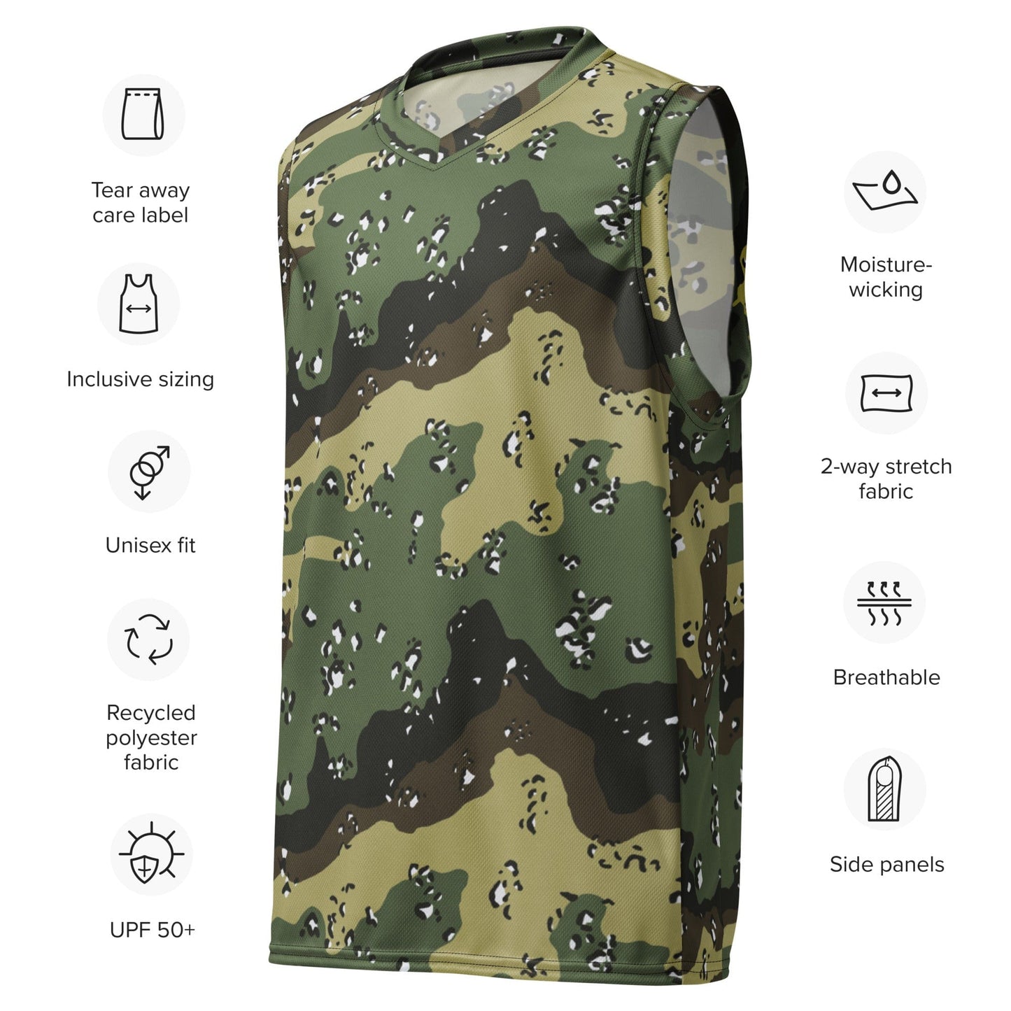 Saudi Arabian Chocolate Chip Special Security Forces Temperate CAMO unisex basketball jersey - Unisex Basketball Jersey