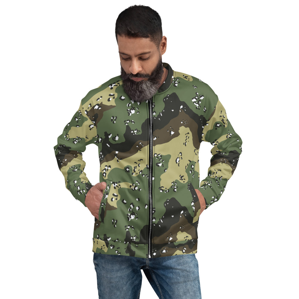 Saudi Arabian Chocolate Chip Special Security Forces Temperate CAMO Unisex Bomber Jacket