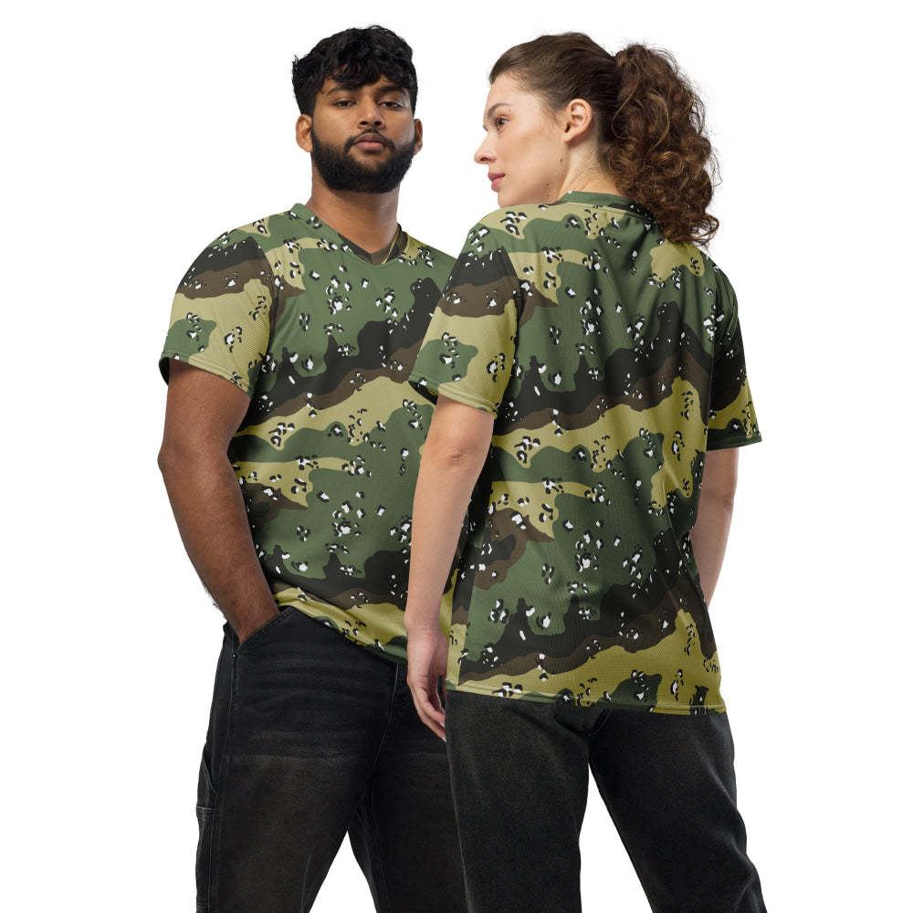 Saudi Arabian Chocolate Chip Special Security Forces Temperate CAMO unisex sports jersey - 2XS - Unisex Sports Jersey