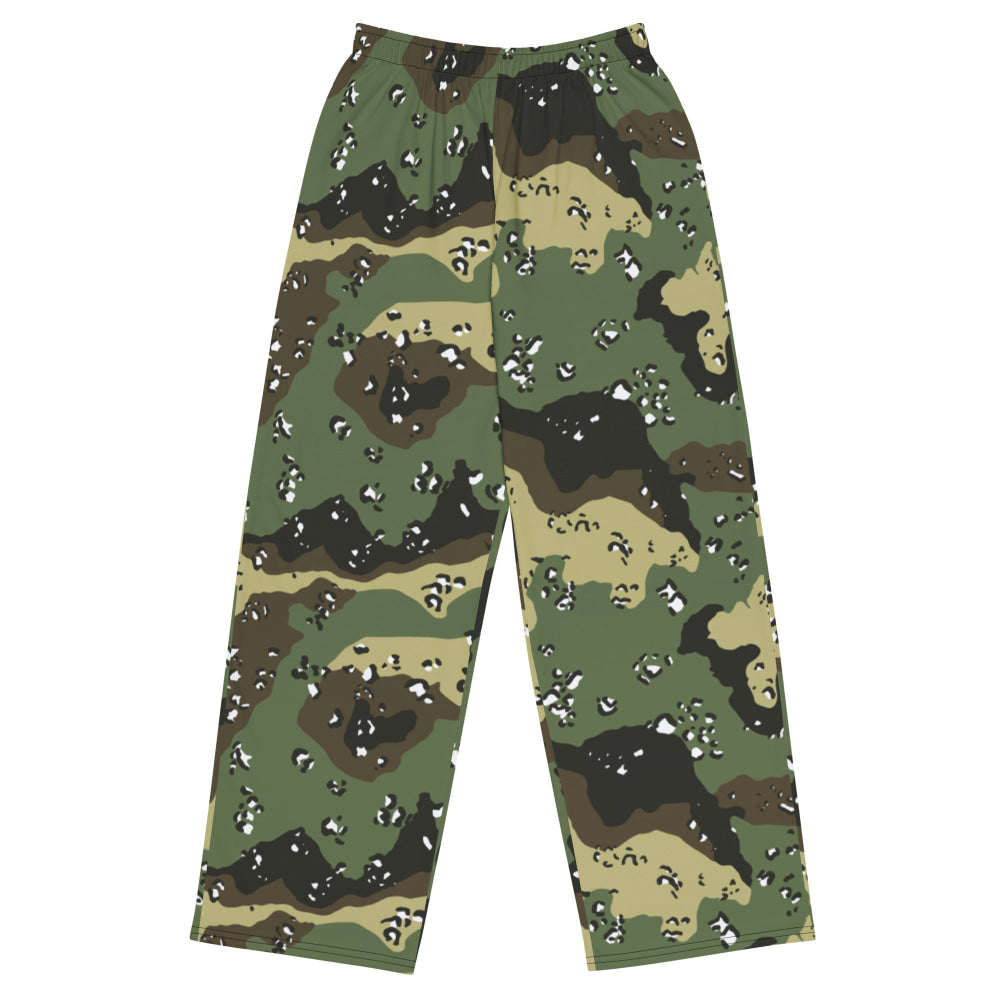 Saudi Arabian Chocolate Chip Special Security Forces Temperate CAMO unisex wide-leg pants - 2XS - Unisex Wide-Leg Pants