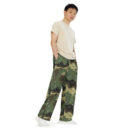 Saudi Arabian Chocolate Chip Special Security Forces Temperate CAMO unisex wide-leg pants - Unisex Wide-Leg Pants