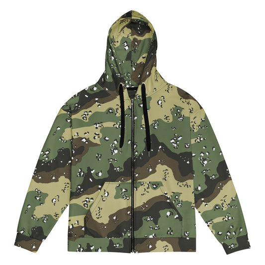 Saudi Arabian Chocolate Chip Special Security Forces Temperate CAMO Unisex zip hoodie - Zip Hoodie