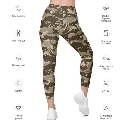 Saudi Arabian DPM Desert CAMO Leggings with pockets - Womens With Pockets