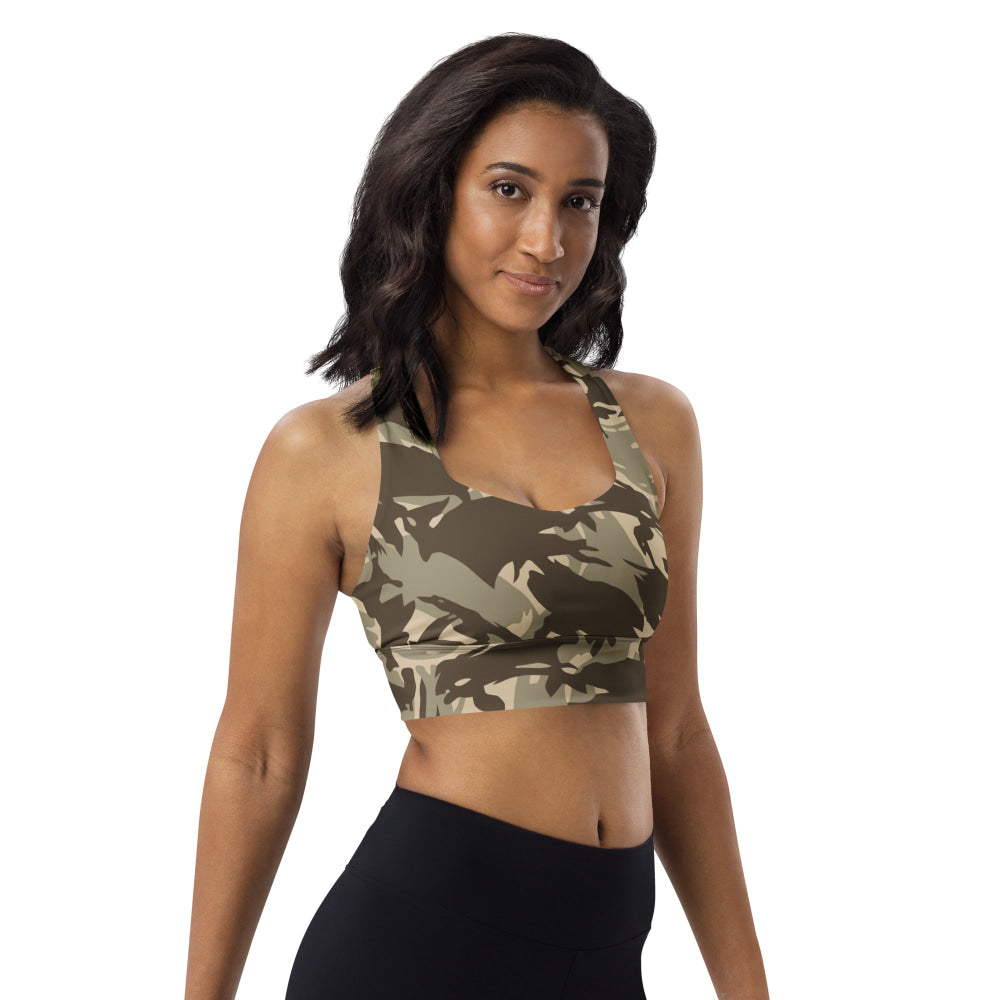 Saudi Arabian DPM Desert CAMO Longline sports bra - Womens Sports Bra