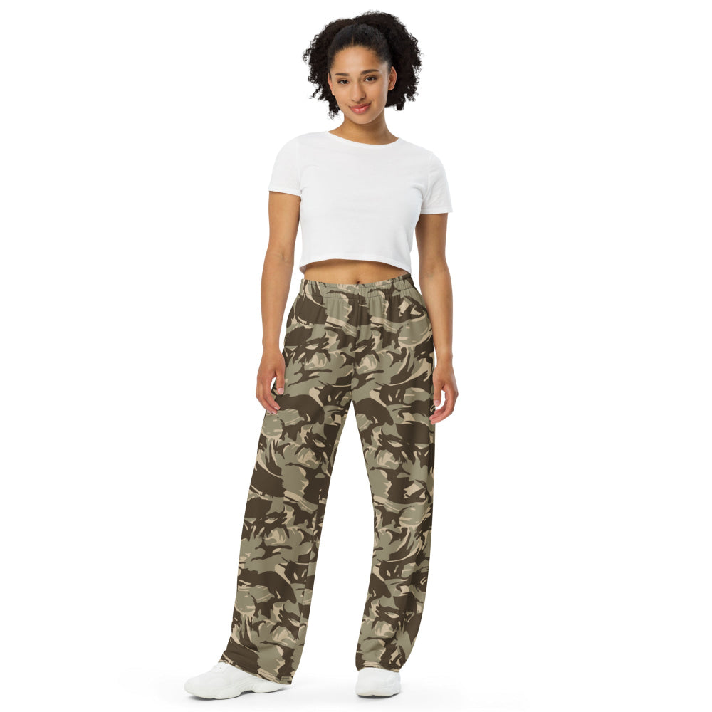 Saudi Arabian DPM Desert CAMO unisex wide-leg pants - Unisex Wide-Leg Pants