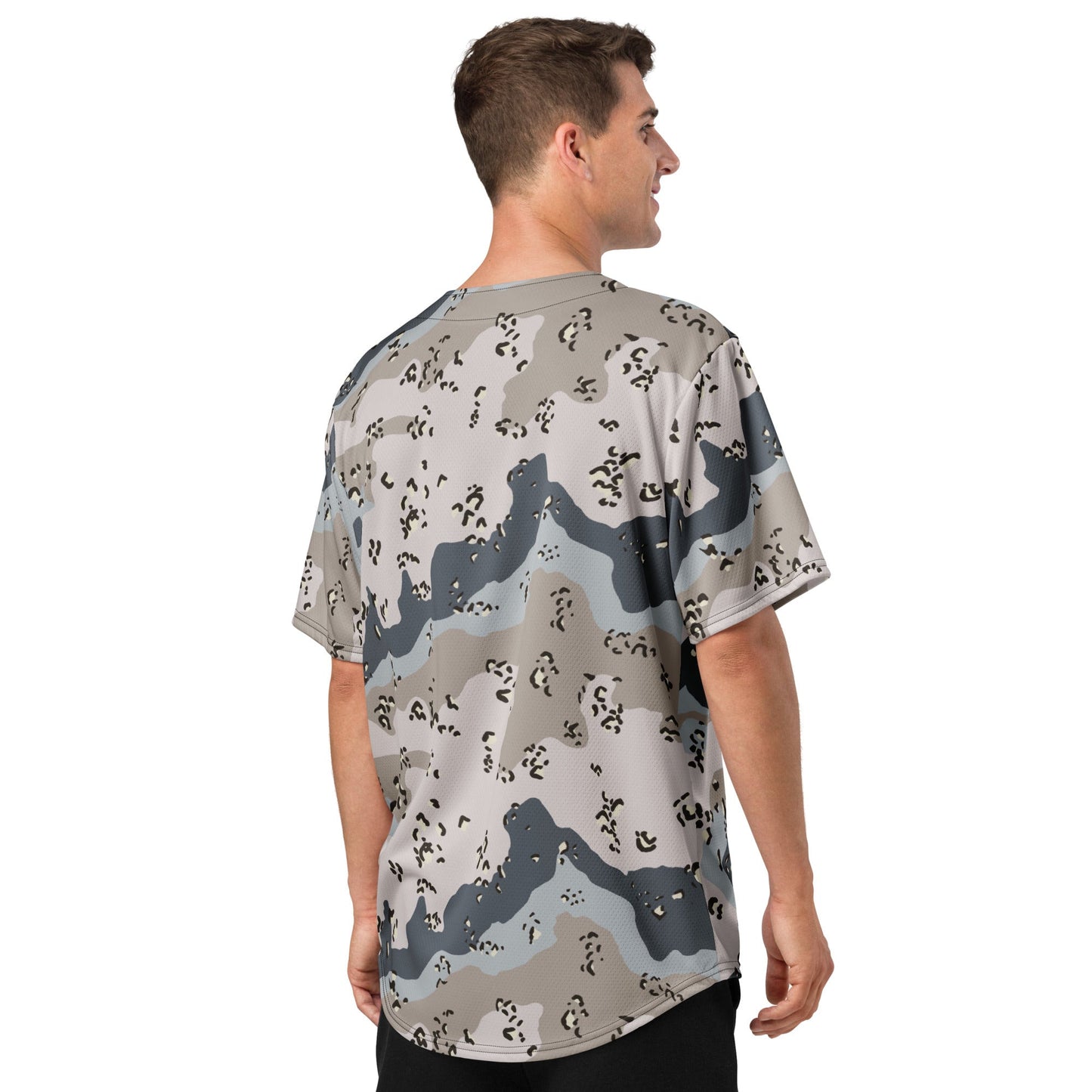 Saudi Chocolate Chip Desert Border Guard CAMO baseball jersey - Baseball Jerseys