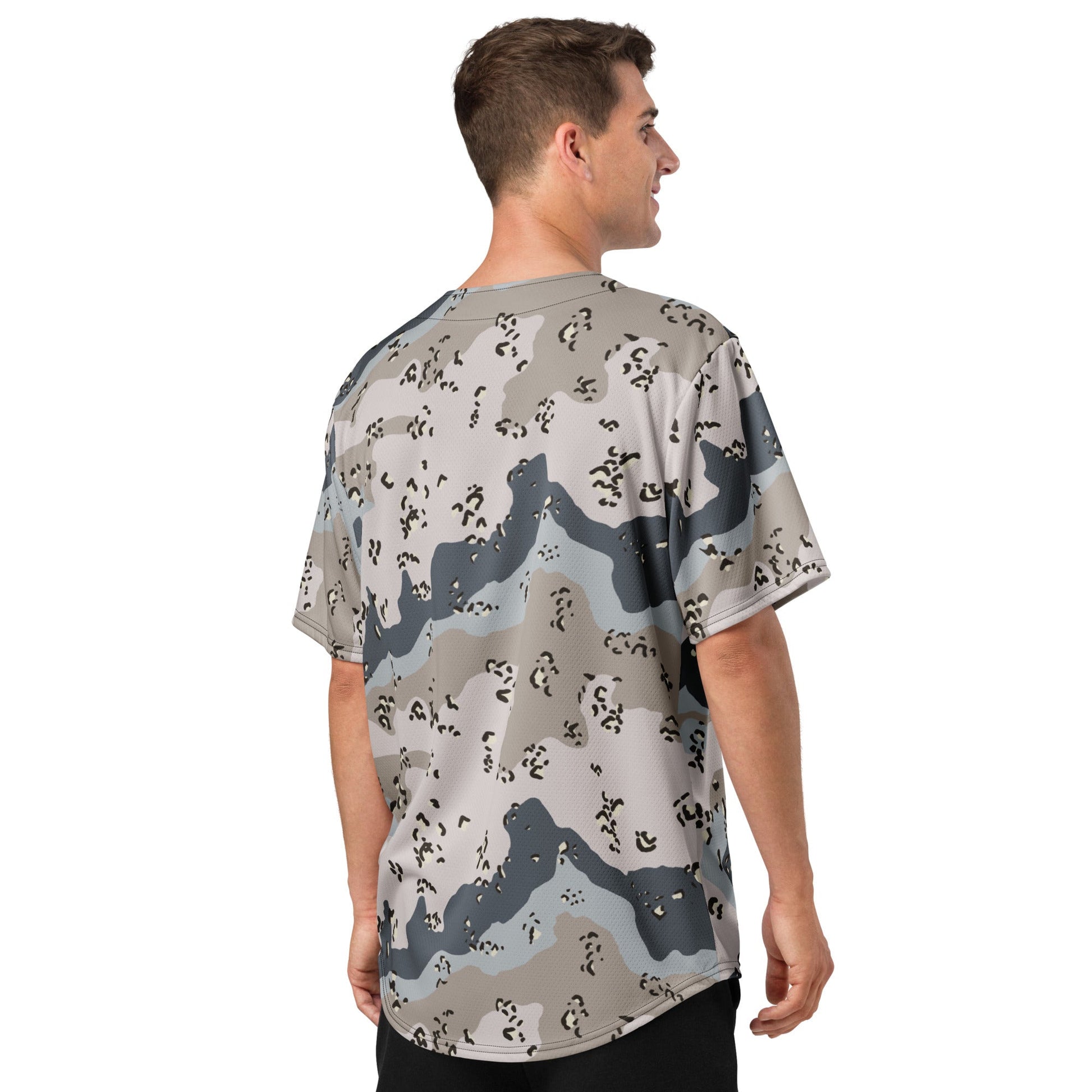 Saudi Chocolate Chip Desert Border Guard CAMO baseball jersey - Baseball Jerseys