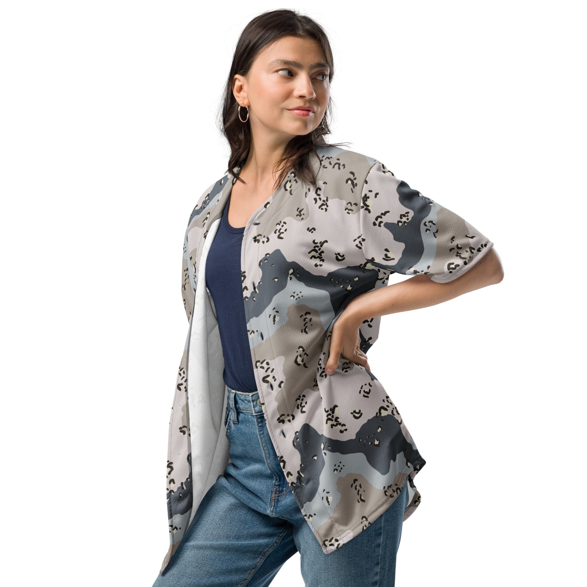 Saudi Chocolate Chip Desert Border Guard CAMO baseball jersey - Baseball Jerseys