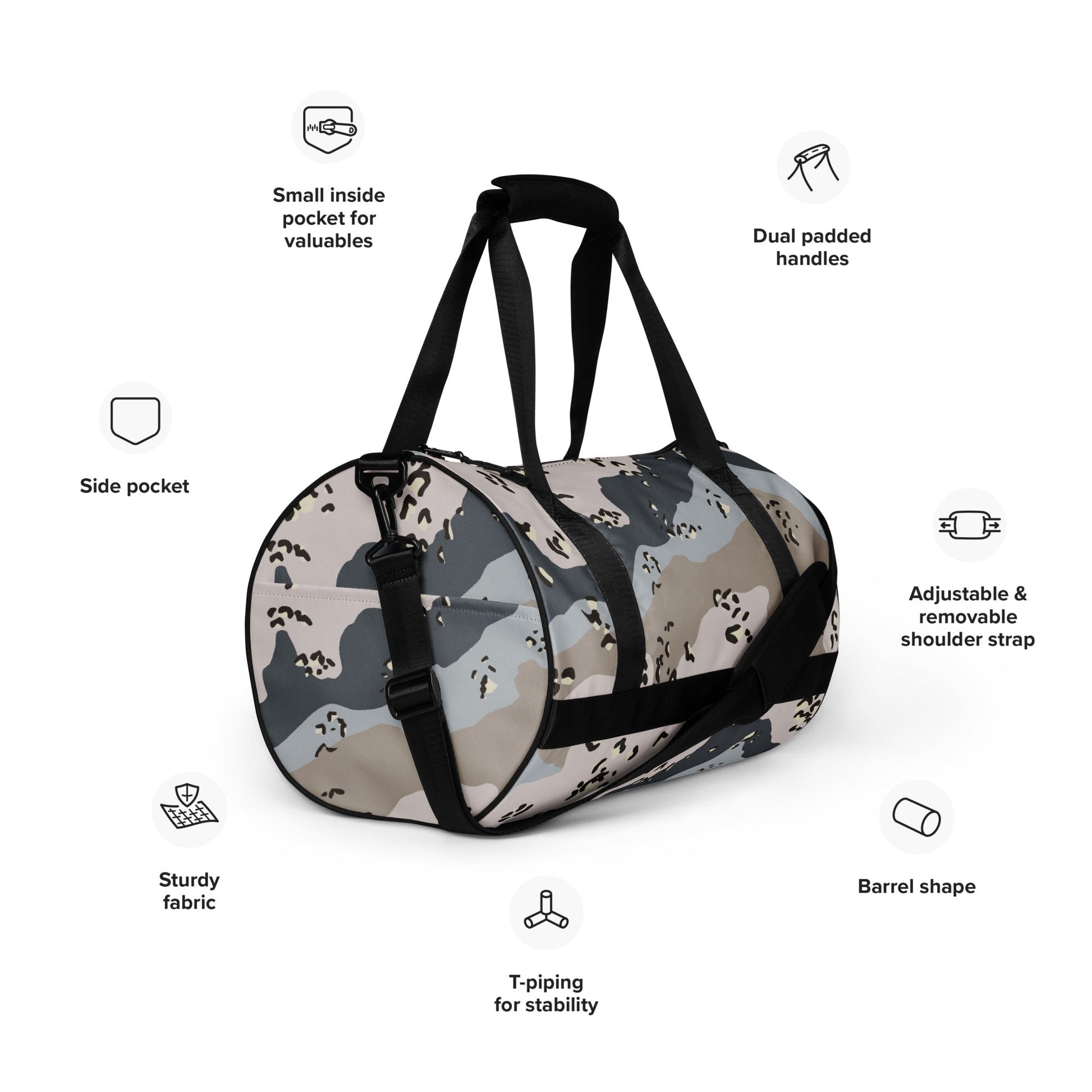 Saudi Arabian Chocolate Chip Desert Border Guard CAMO Gym Bag