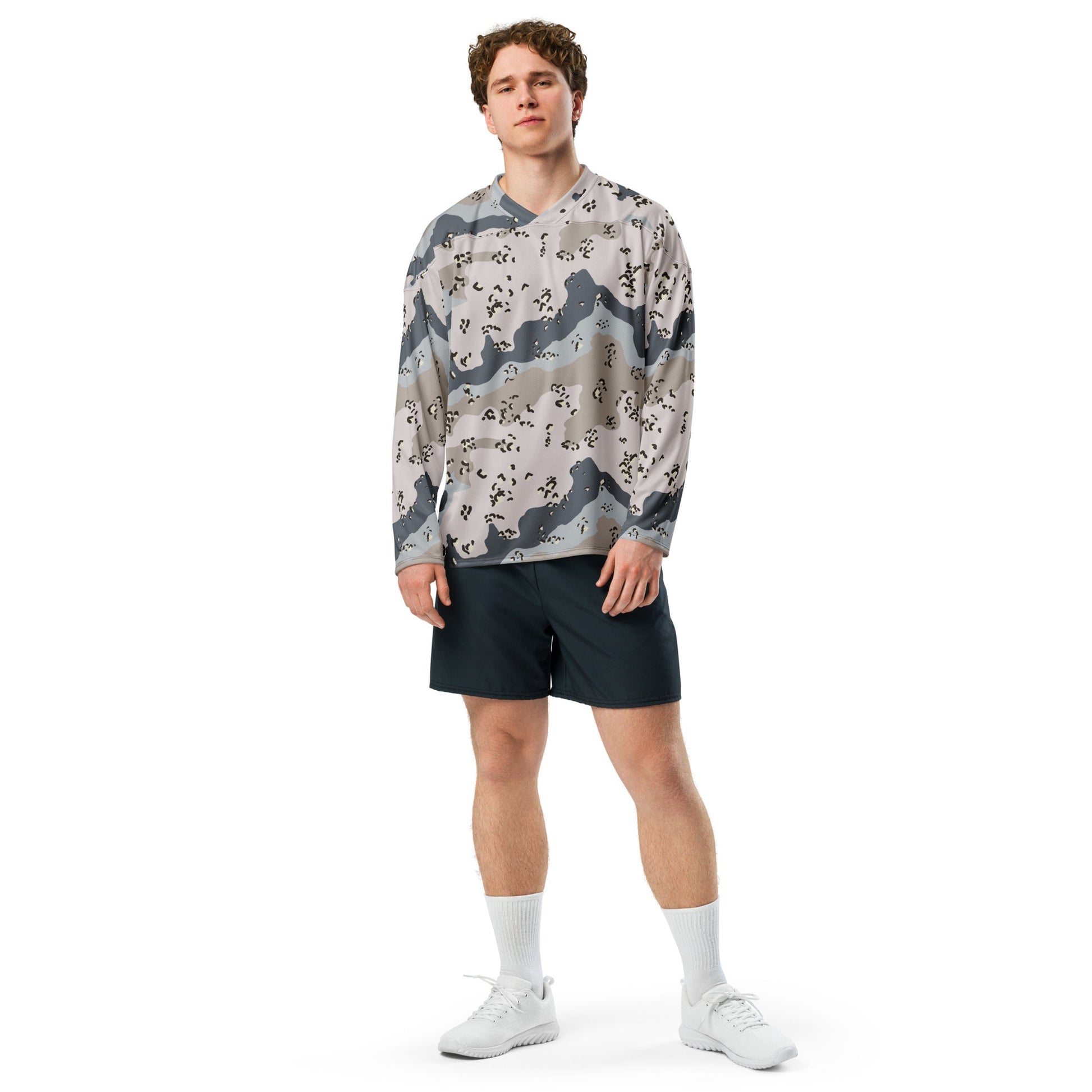 Saudi Chocolate Chip Desert Border Guard CAMO hockey fan jersey Hockey Jerseys