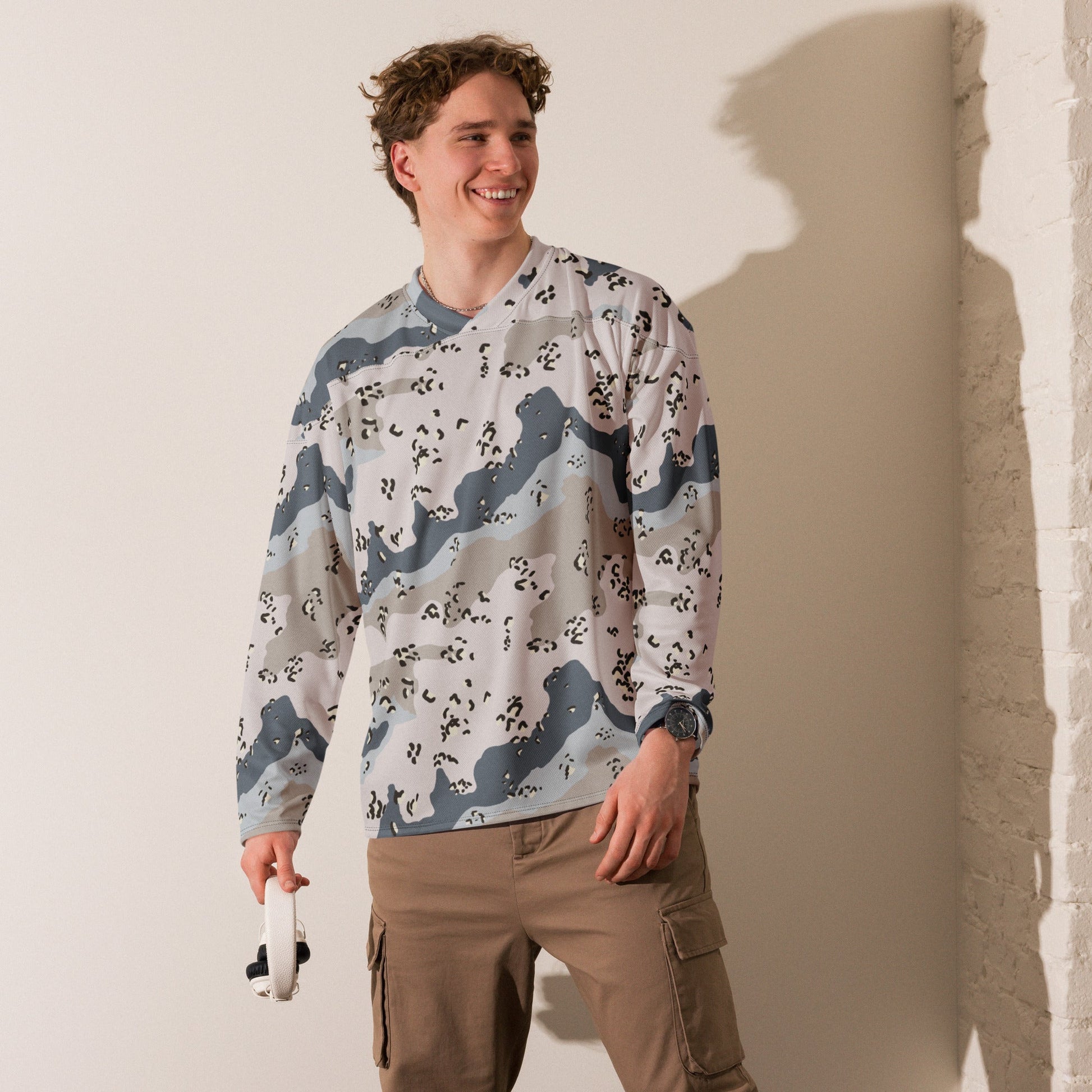 Saudi Chocolate Chip Desert Border Guard CAMO hockey fan jersey Hockey Jerseys