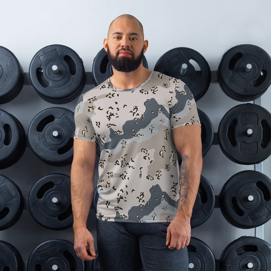 Saudi Chocolate Chip Desert Border Guard CAMO Mens Athletic T-shirt - XS - T-Shirts