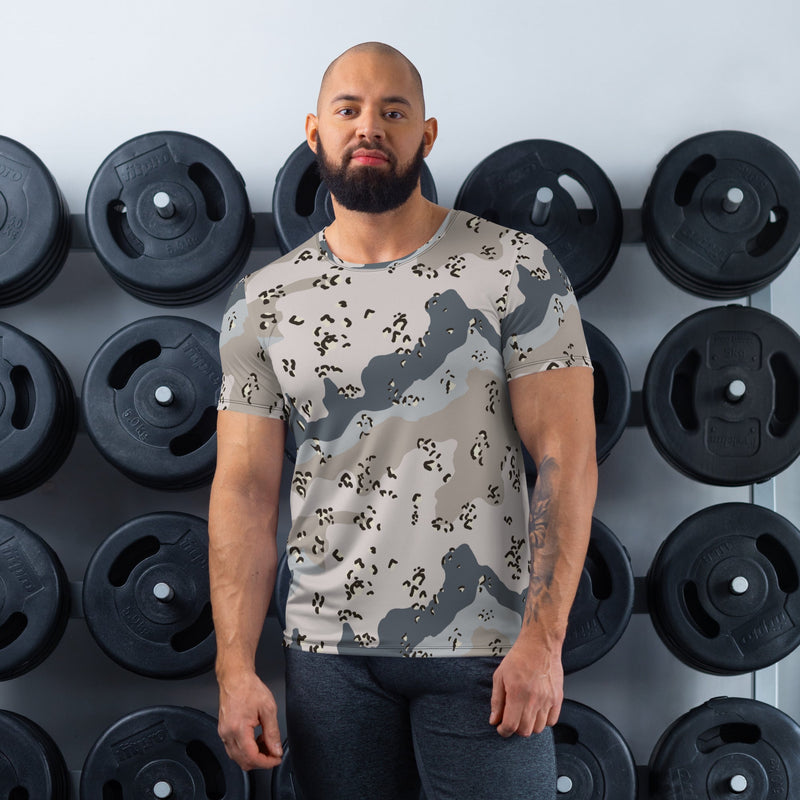 Chocolate Chip Saudi Border Guard CAMO Mens Athletic T-Shirt - XS - Shirt