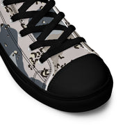 Chocolate Chip Saudi Border Guard CAMO Mens High-Top Canvas Shoes