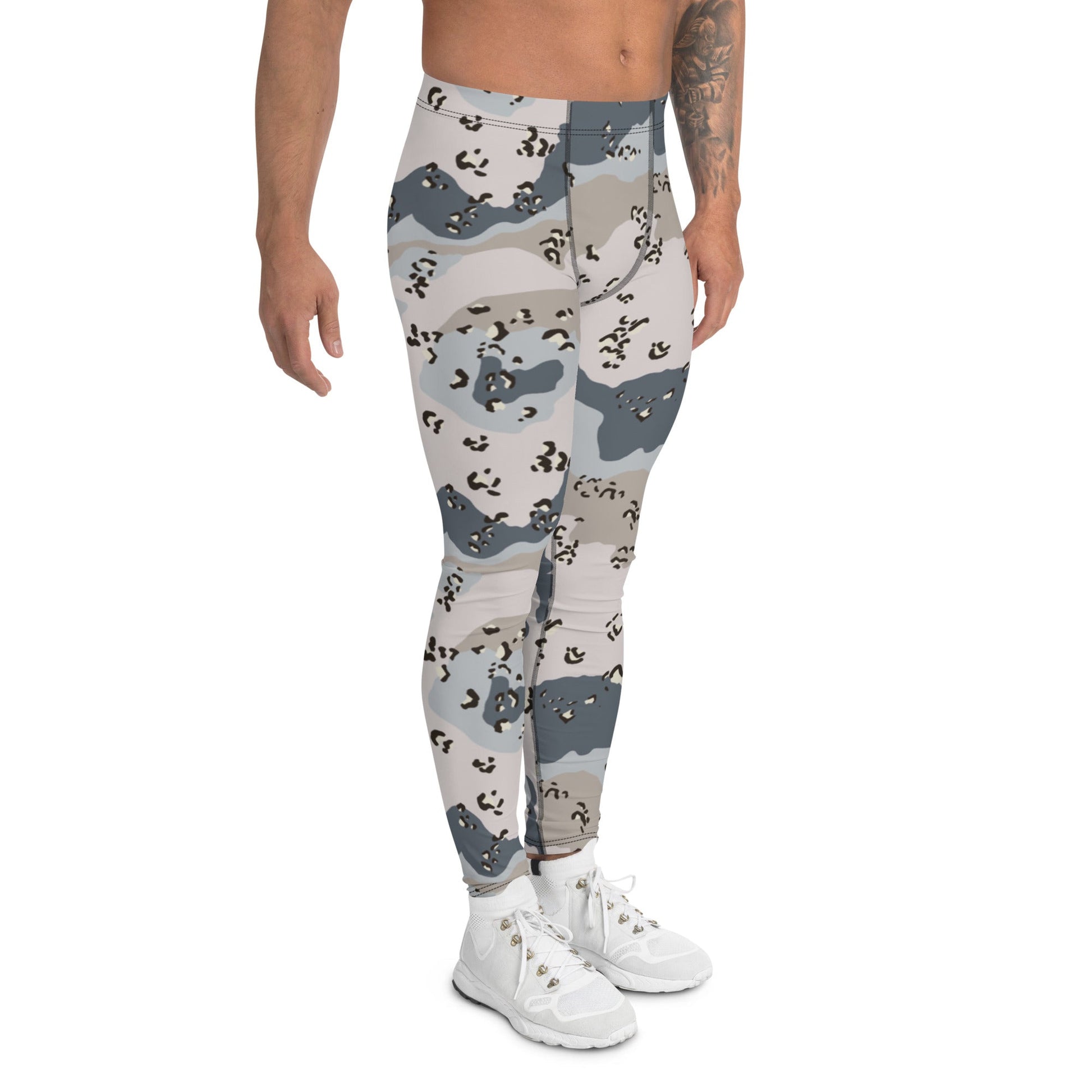 Saudi Arabian Chocolate Chip Desert Border Guard CAMO Mens Leggings