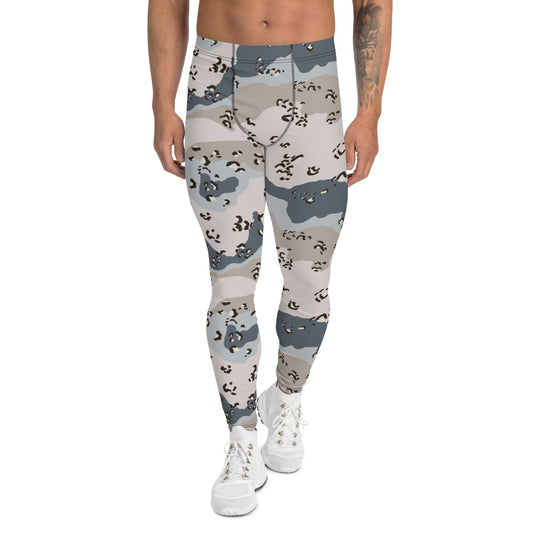 Saudi Chocolate Chip Desert Border Guard CAMO Mens Leggings - XS
