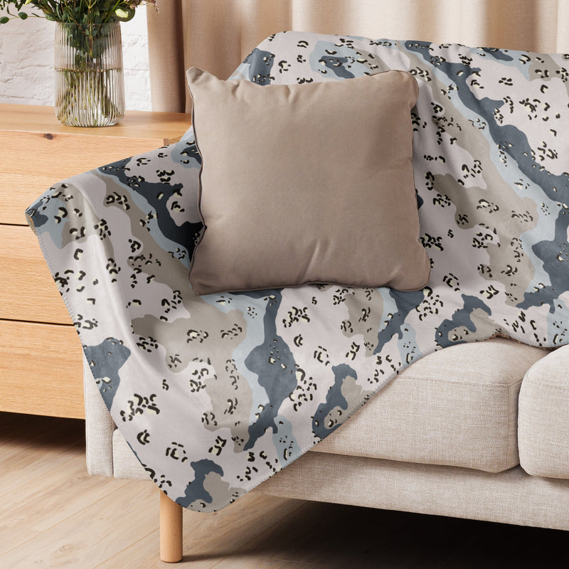 Chocolate Chip Saudi Border Guard CAMO Sherpa Blanket