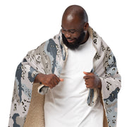 Chocolate Chip Saudi Border Guard CAMO Sherpa Blanket