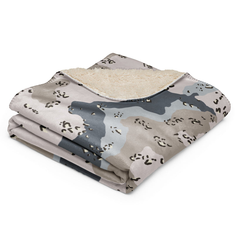 Chocolate Chip Saudi Border Guard CAMO Sherpa Blanket