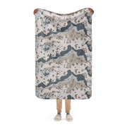 Chocolate Chip Saudi Border Guard CAMO Sherpa Blanket - 37″×57″