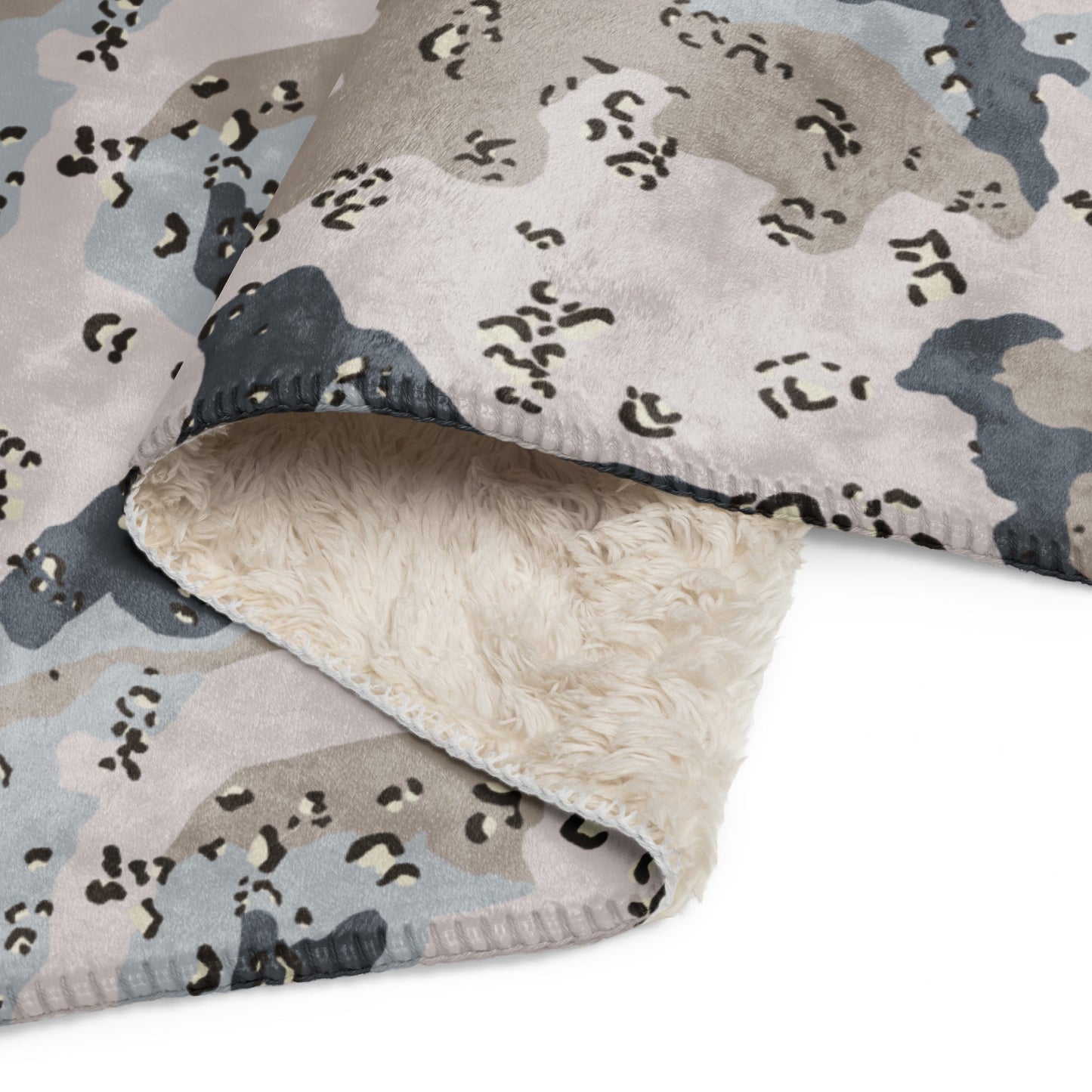 Saudi Arabian Chocolate Chip Desert Border Guard CAMO Sherpa blanket - Blanket