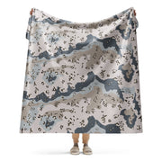Chocolate Chip Saudi Border Guard CAMO Sherpa Blanket - 60″×80″