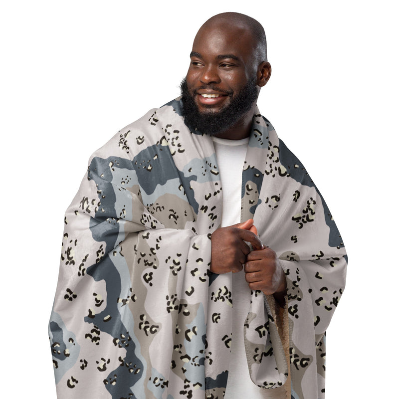 Chocolate Chip Saudi Border Guard CAMO Sherpa Blanket