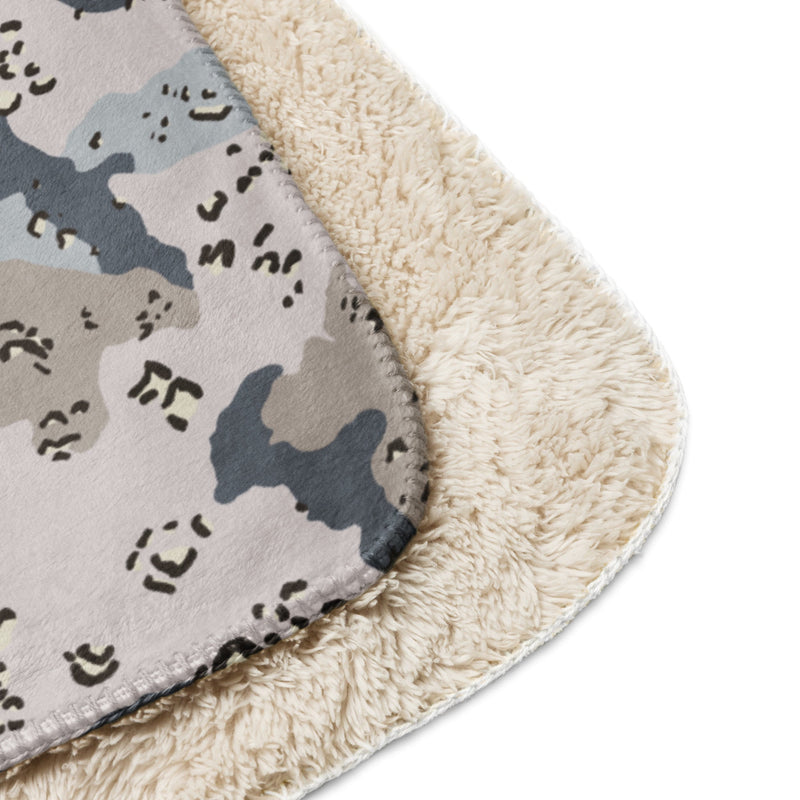 Chocolate Chip Saudi Border Guard CAMO Sherpa Blanket