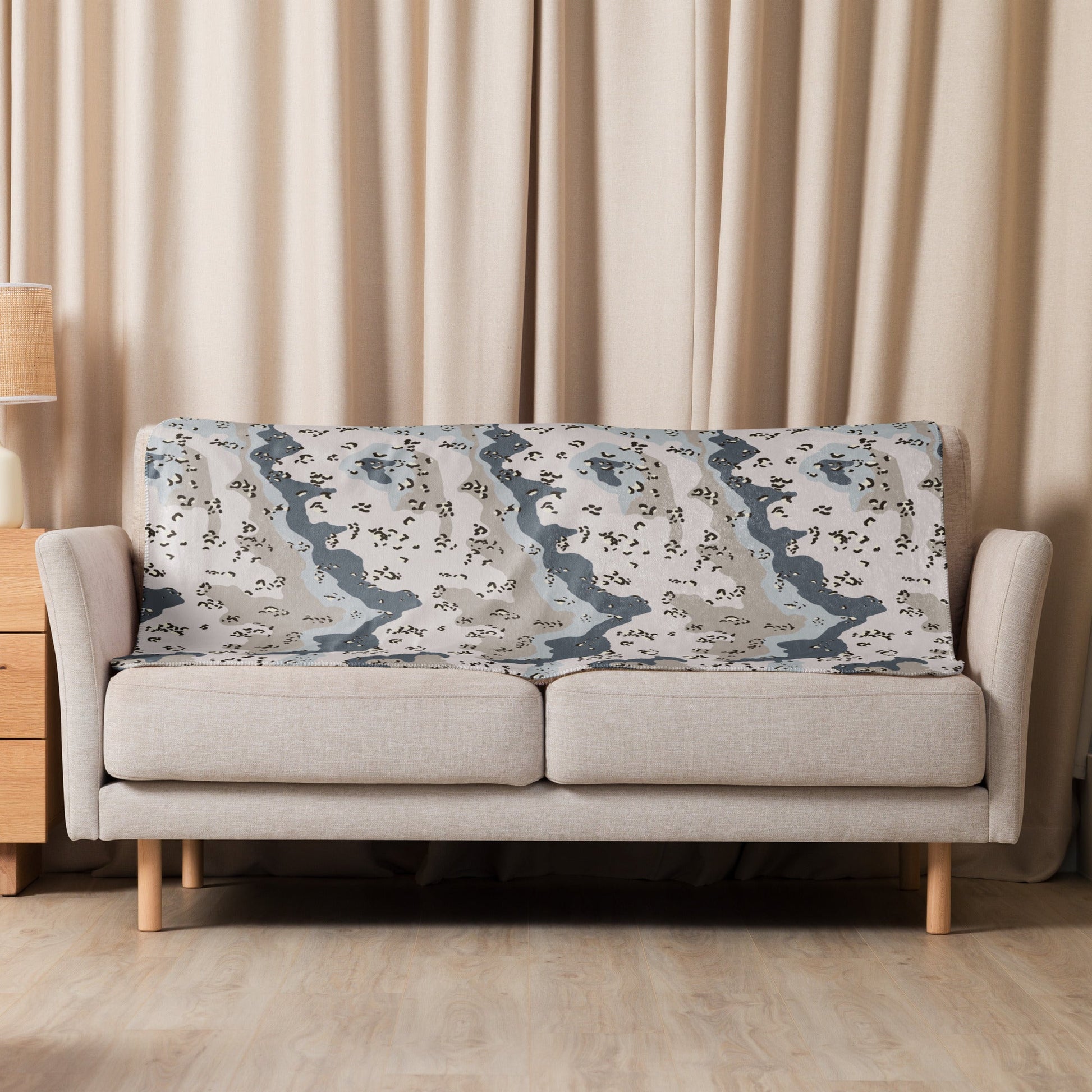 Saudi Arabian Chocolate Chip Desert Border Guard CAMO Sherpa blanket - Blanket